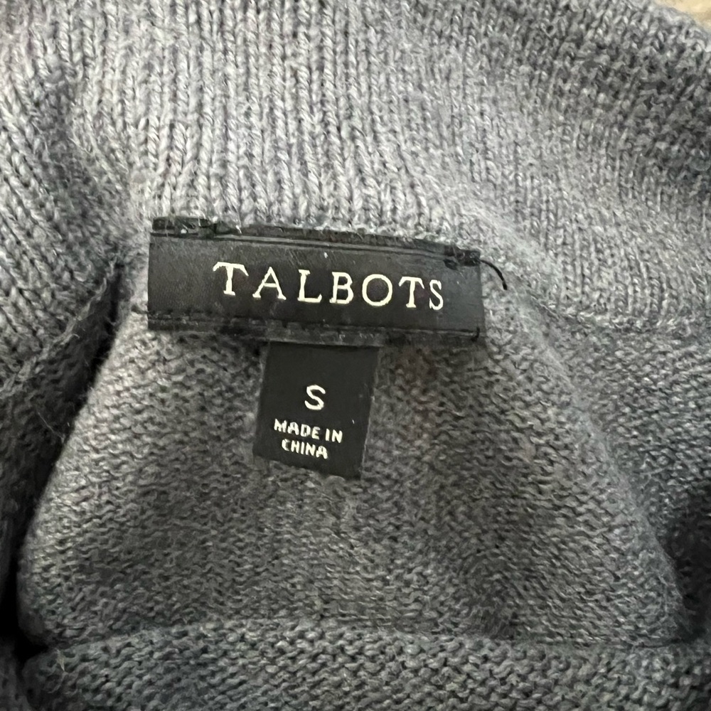 Talbots Sabrina cashmere blend tunic sweater with faux pearl cowl neck sz S - Picture 4 of 5